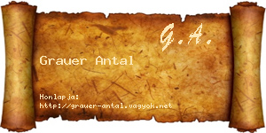 Grauer Antal névjegykártya